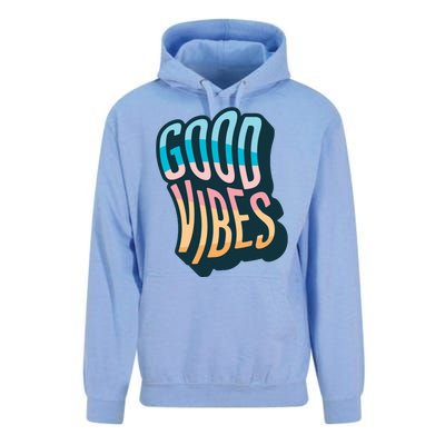 Good Vibes Retro Positive Quote Unisex Surf Hoodie