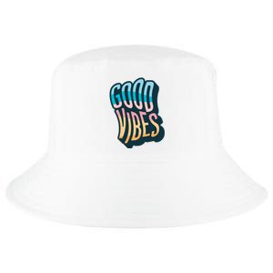 Good Vibes Retro Positive Quote Cool Comfort Performance Bucket Hat