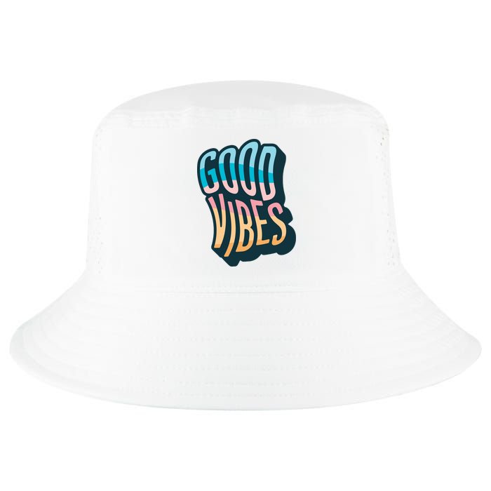 Good Vibes Retro Positive Quote Cool Comfort Performance Bucket Hat