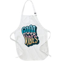 Good Vibes Retro Positive Quote Apron