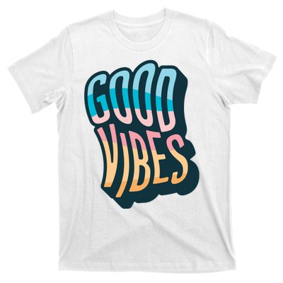 Good Vibes Retro Positive Quote T-Shirt