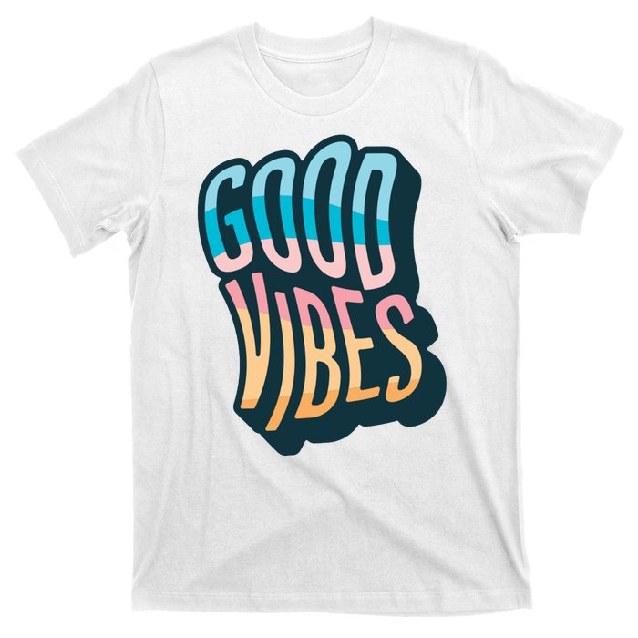 Good Vibes Retro Positive Quote T-Shirt