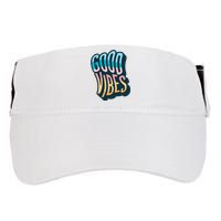 Good Vibes Retro Positive Quote Adult Drive Performance Visor