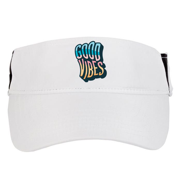 Good Vibes Retro Positive Quote Adult Drive Performance Visor