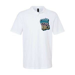 Good Vibes Retro Positive Quote Softstyle Adult Sport Polo