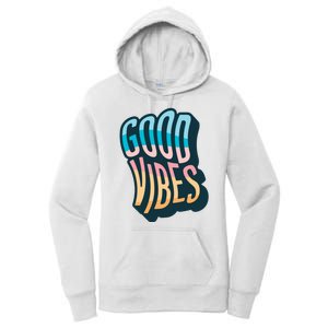 Good Vibes Retro Positive Quote Women's Pullover Hoodie