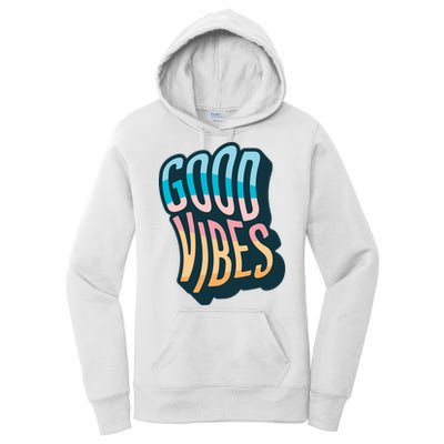 Good Vibes Retro Positive Quote Women's Pullover Hoodie