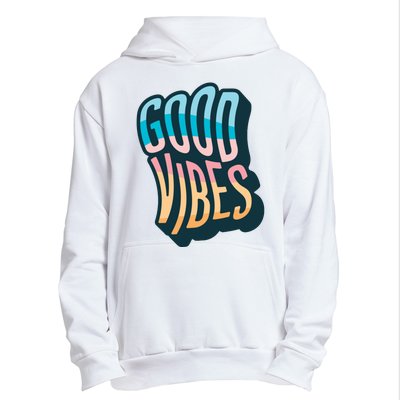 Good Vibes Retro Positive Quote Urban Pullover Hoodie