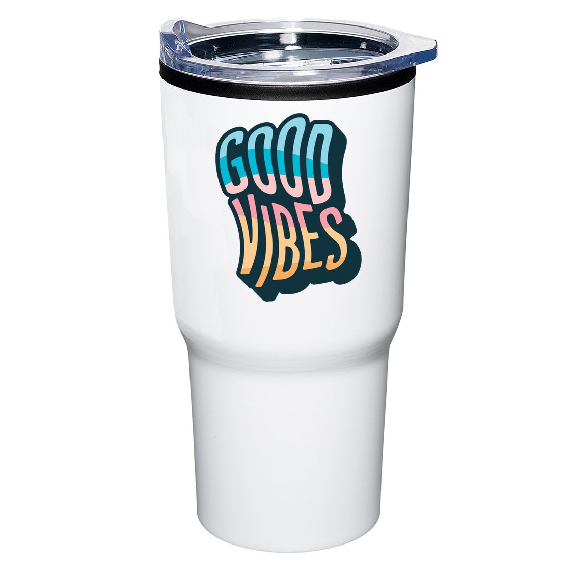 Good Vibes Retro Positive Quote Tumbler