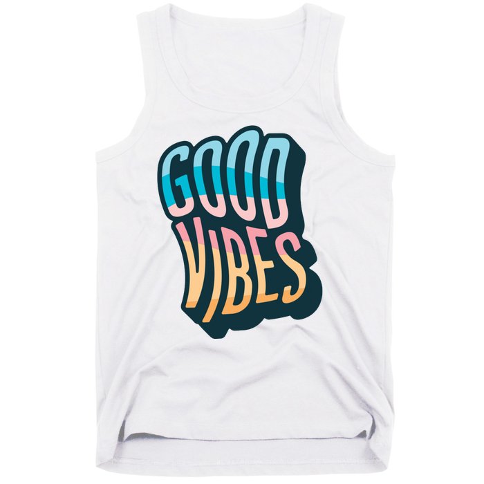 Good Vibes Retro Positive Quote Tank Top