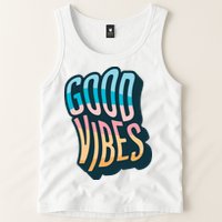 Good Vibes Retro Positive Quote Tank Top