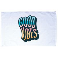 Good Vibes Retro Positive Quote Microfiber Hand Towel