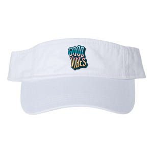 Good Vibes Retro Positive Quote Valucap Bio-Washed Visor