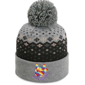 Good Vibration Rainbow The Baniff Cuffed Pom Beanie