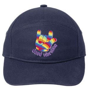 Good Vibration Rainbow 7-Panel Snapback Hat