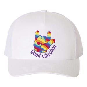 Good Vibration Rainbow Yupoong Adult 5-Panel Trucker Hat