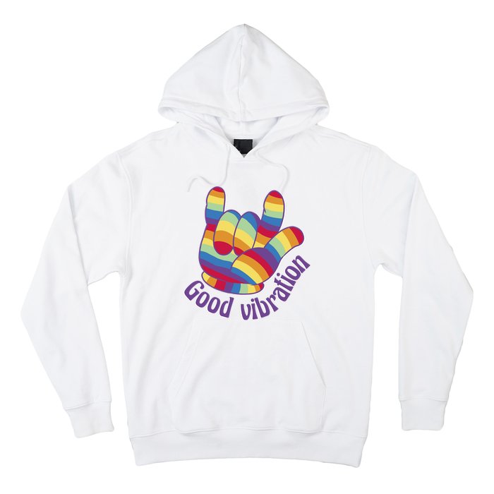 Good Vibration Rainbow Hoodie