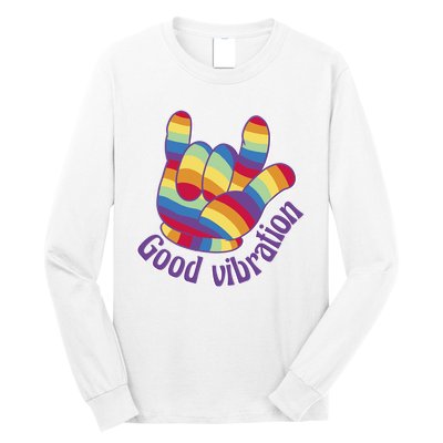 Good Vibration Rainbow Long Sleeve Shirt