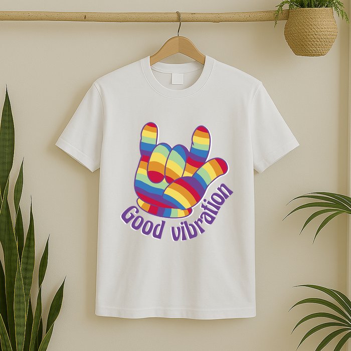 Good Vibration Rainbow T-Shirt