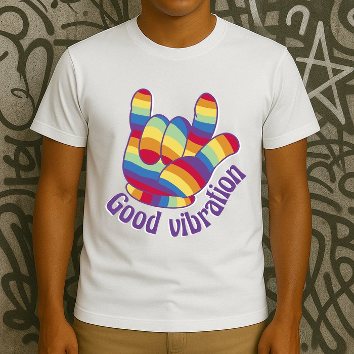 Good Vibration Rainbow T-Shirt