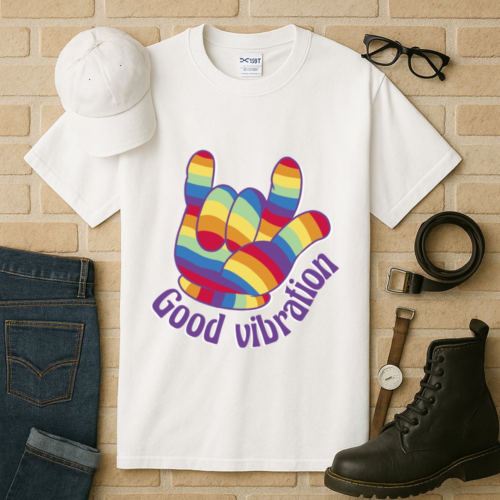 Good Vibration Rainbow Tall T-Shirt