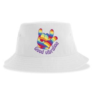 Good Vibration Rainbow Sustainable Bucket Hat