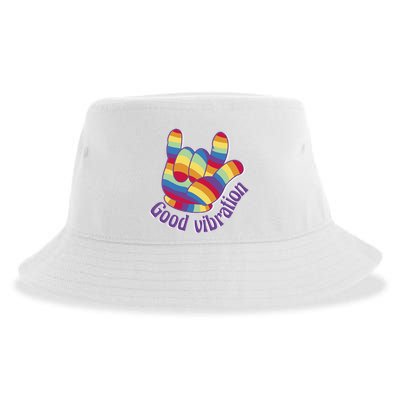 Good Vibration Rainbow Sustainable Bucket Hat