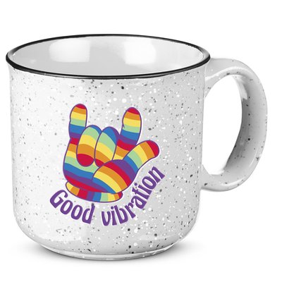 Good Vibration Rainbow 15oz Campfire Ceramic Mug