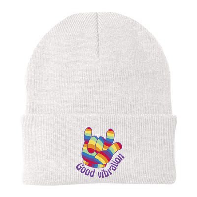 Good Vibration Rainbow Beanie