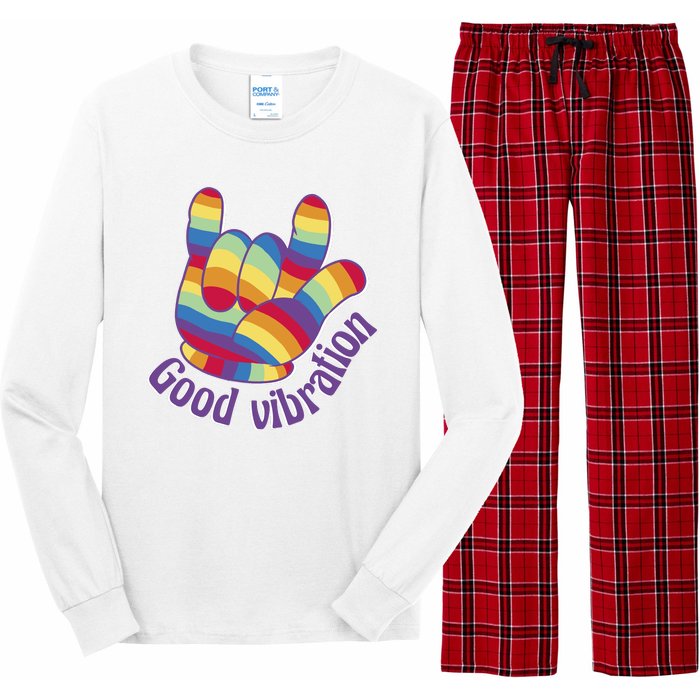 Good Vibration Rainbow Long Sleeve Pajama Set