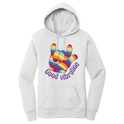 Good Vibration Rainbow Women's Pullover Hoodie