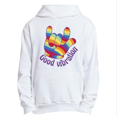 Good Vibration Rainbow Urban Pullover Hoodie