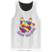 Good Vibration Rainbow Mesh Reversible Basketball Jersey Tank