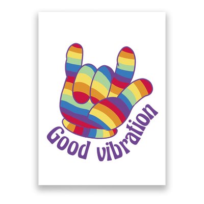 Good Vibration Rainbow Poster