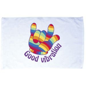 Good Vibration Rainbow Microfiber Hand Towel