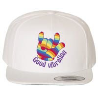 Good Vibration Rainbow Wool Snapback Cap