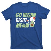 Go Vegan Right Meow Funny Avogato Cute Cat Avocado Lovers Gift T-Shirt