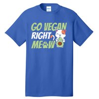 Go Vegan Right Meow Funny Avogato Cute Cat Avocado Lovers Gift Tall T-Shirt