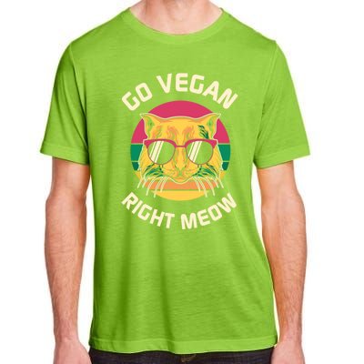 Go Vegan Right Meow Gift Adult ChromaSoft Performance T-Shirt