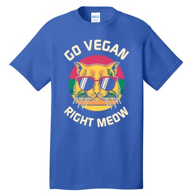 Go Vegan Right Meow Gift Tall T-Shirt