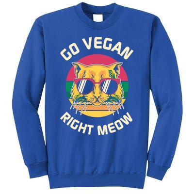 Go Vegan Right Meow Gift Tall Sweatshirt