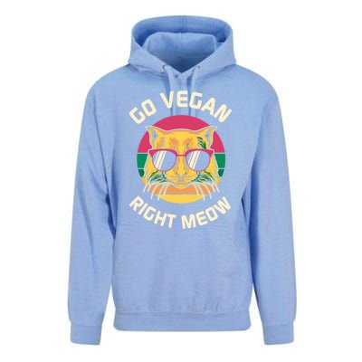 Go Vegan Right Meow Gift Unisex Surf Hoodie