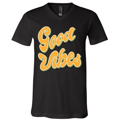 Good Vibes Retro Fun V-Neck T-Shirt