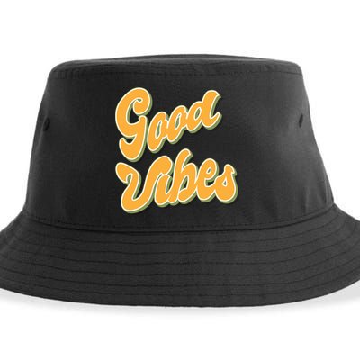Good Vibes Retro Fun Sustainable Bucket Hat