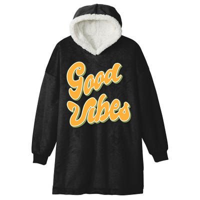 Good Vibes Retro Fun Hooded Wearable Blanket