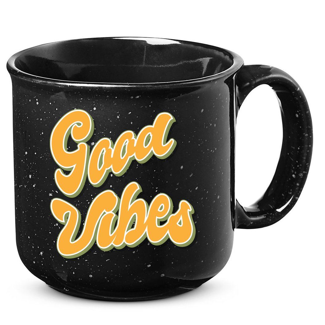 Good Vibes Retro Fun 15oz Campfire Ceramic Mug