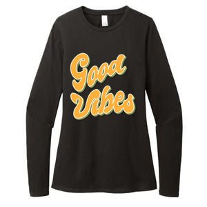 Good Vibes Retro Fun Womens CVC Long Sleeve Shirt