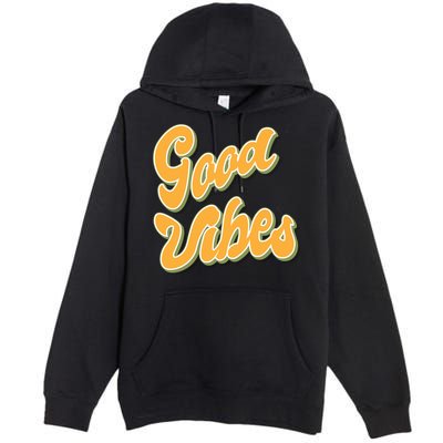 Good Vibes Retro Fun Premium Pullover Hoodie