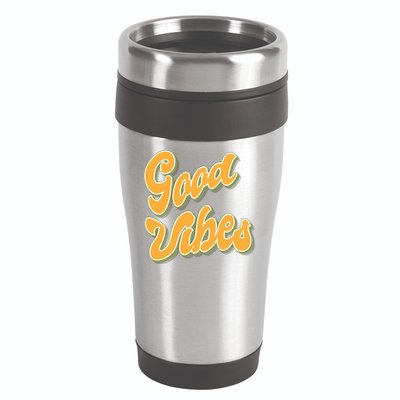 Good Vibes Retro Fun 16oz Travel Tumbler