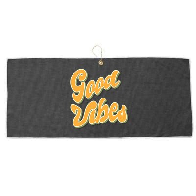 Good Vibes Retro Fun Large Microfiber Waffle Golf Towel